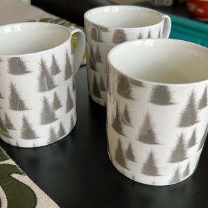 3 Caskata artisanal home Christmas tree 14 oz mugs